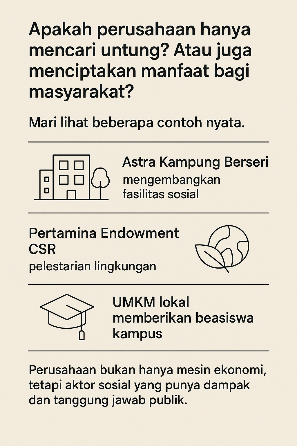 Perusahaan sebagai Pembangun Peradaban: